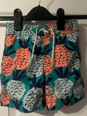 Baby Gap Pineapple Swim Trunks Size 3 Years Tropical Print